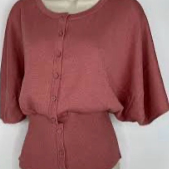 Large, Women's Kimono Cardigan - dusty rose - Picture 4 of 4